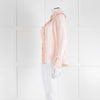 Me + Em Pink Frill Neck Blouse with Lace Trims and Smocked Cuffs