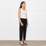 Bella Dahl Black Sheen Draw String Joggers
