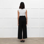 Piazza Sempione Black Tailoured Wide Leg Trousers