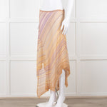 Missoni Orange Toned Sparkle Stretch Midi Skirt
