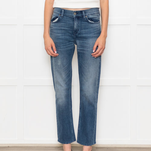 M.I.H Blue Straight Leg Denim Trousers