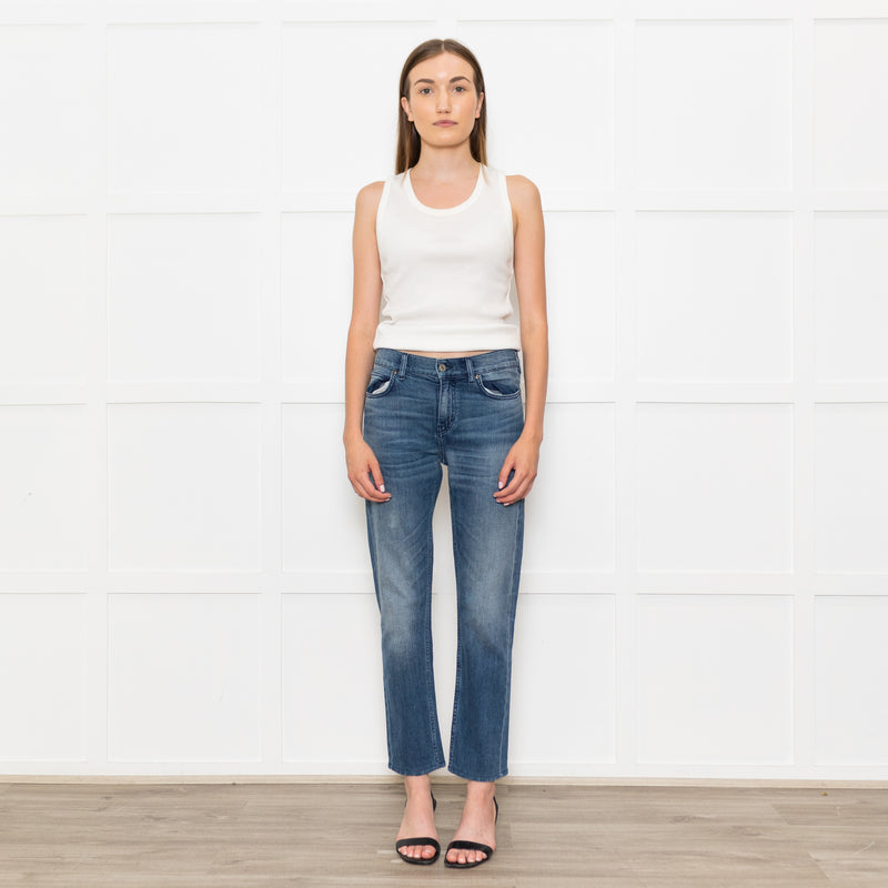 M.I.H Blue Straight Leg Denim Trousers