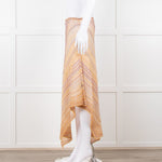 Missoni Orange Toned Sparkle Stretch Midi Skirt
