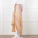 Missoni Orange Toned Sparkle Stretch Midi Skirt