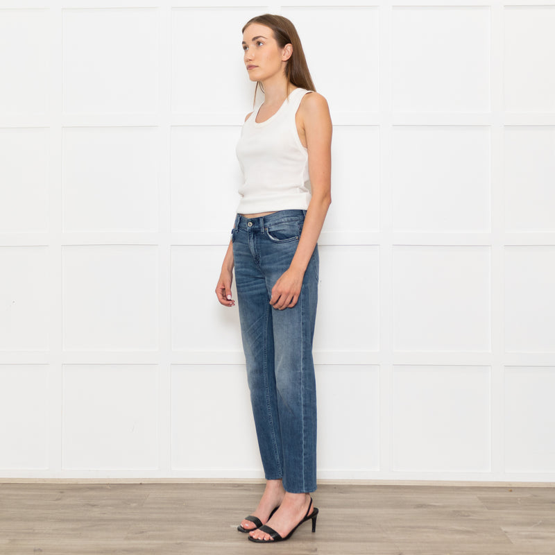M.I.H Blue Straight Leg Denim Trousers