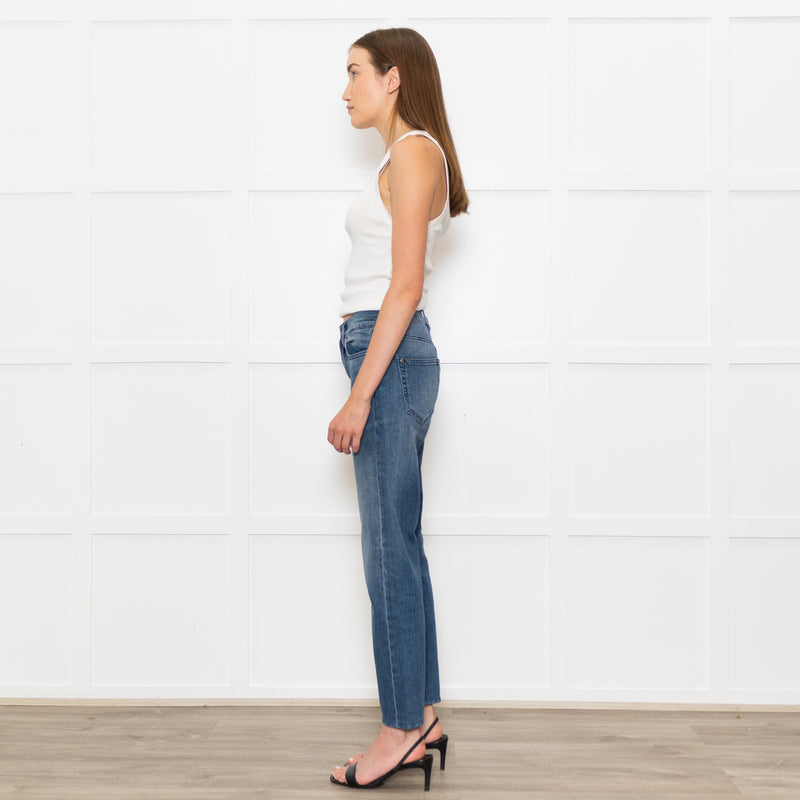 M.I.H Blue Straight Leg Denim Trousers