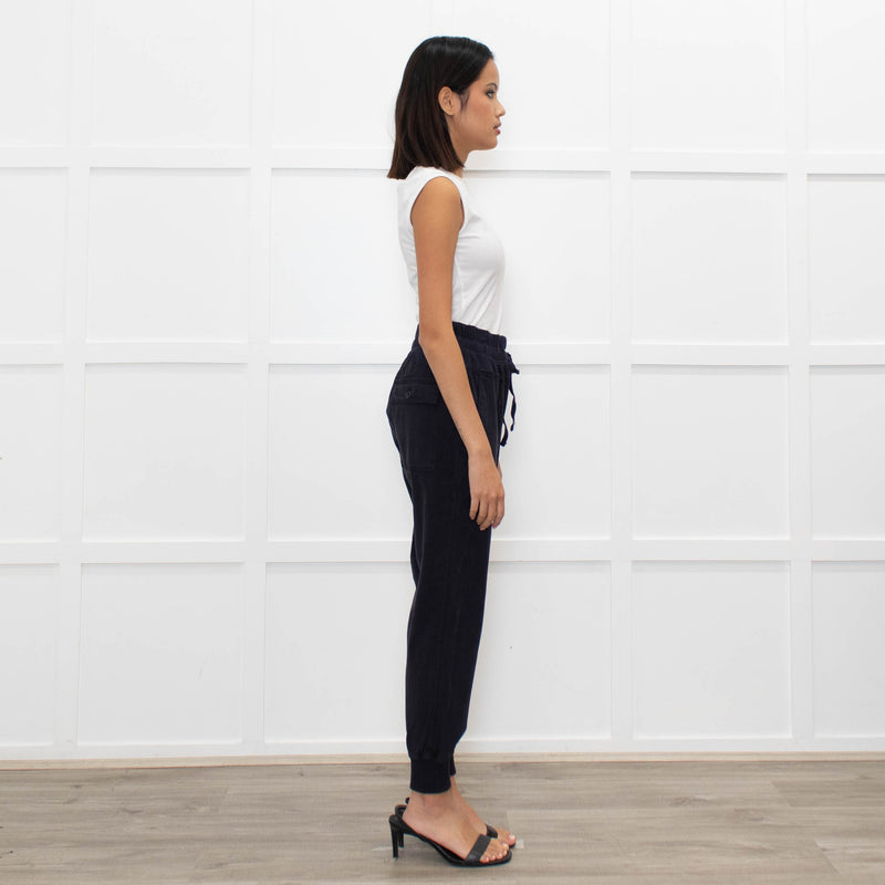 James Perse Navy Jogger Style Trousers