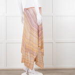 Missoni Orange Toned Sparkle Stretch Midi Skirt