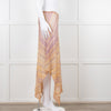 Missoni Orange Toned Sparkle Stretch Midi Skirt