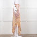 Missoni Orange Toned Sparkle Stretch Midi Skirt