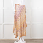 Missoni Orange Toned Sparkle Stretch Midi Skirt