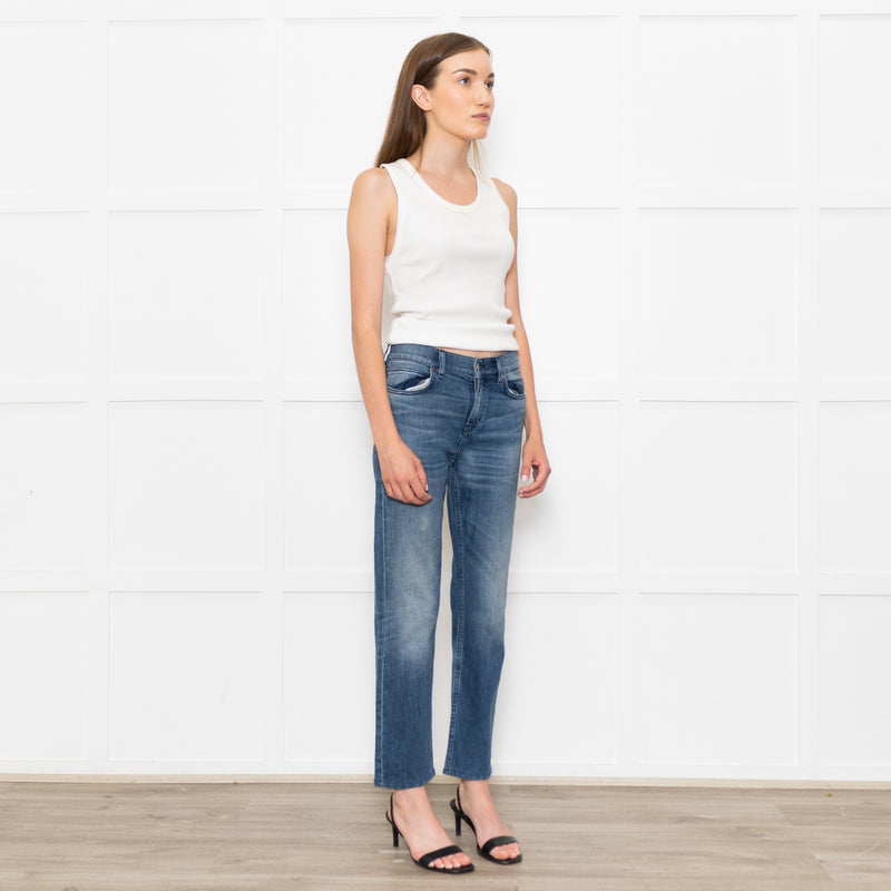 M.I.H Blue Straight Leg Denim Trousers