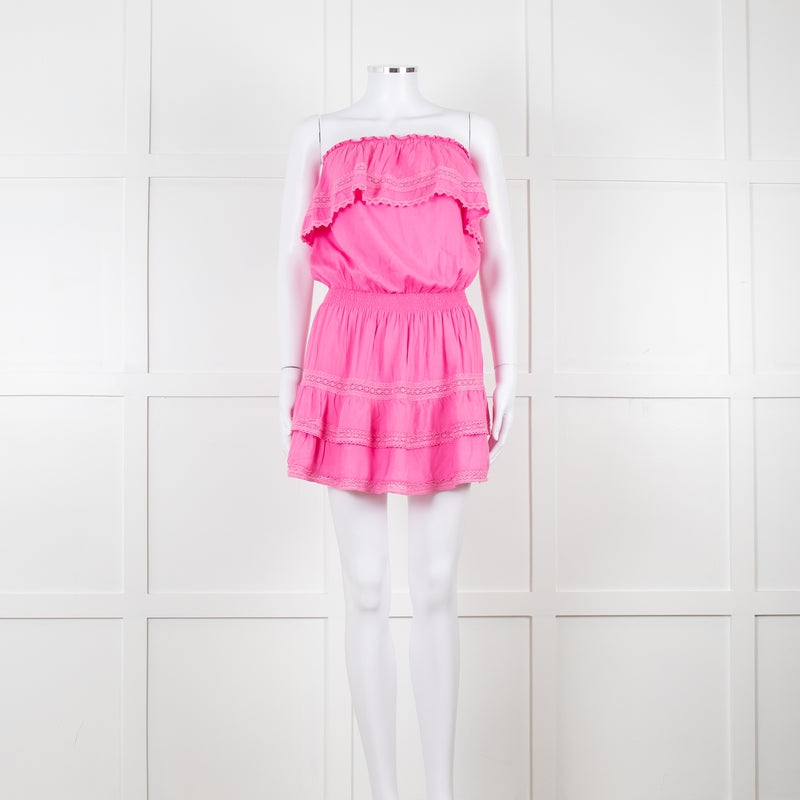 Melissa Odabash Pink Off the Shoulder Mini Dress