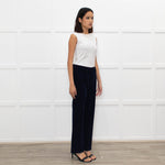 Weekend Max Mara Navy Blue Needle Corduroy Trousers