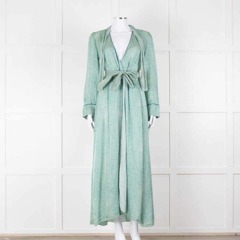 Forte Forte White Green Belted Dress Coat