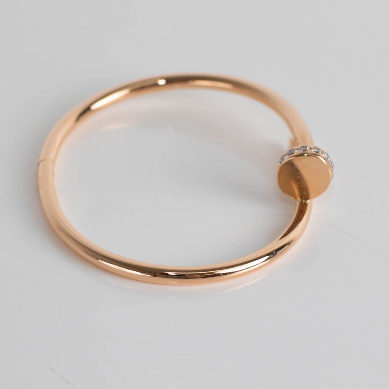 Cartier Diamond Rose Gold Juste Un Clou Bangle