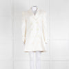 Maggie Marilyn Cream Twill Blazer With Pleated Shoulders