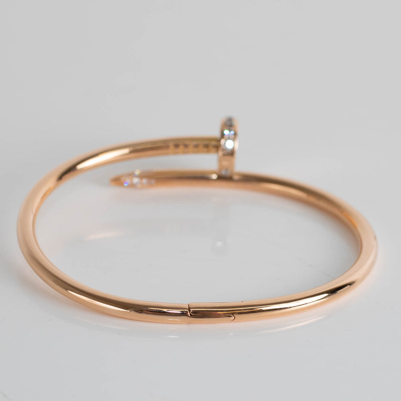 Cartier Diamond Rose Gold Juste Un Clou Bangle