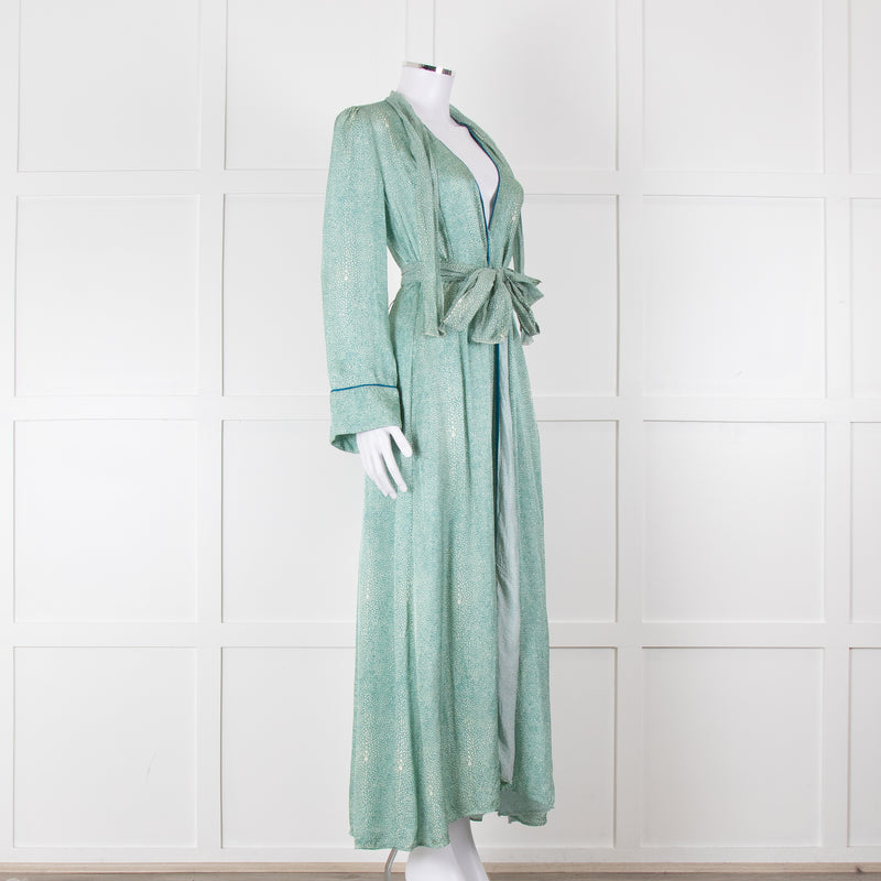 Forte Forte White Green Belted Dress Coat