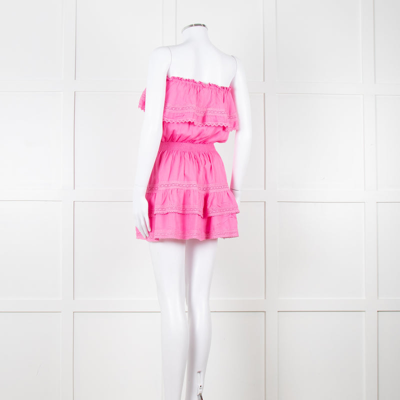 Melissa Odabash Pink Off the Shoulder Mini Dress