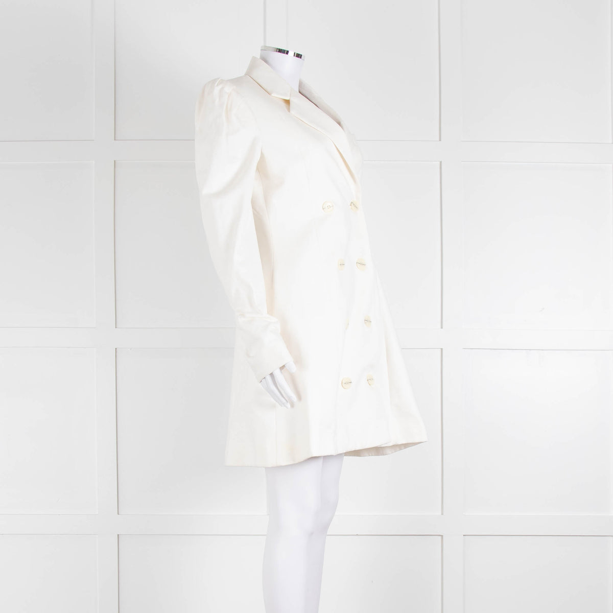 Maggie Marilyn Cream Twill Blazer With Pleated Shoulders