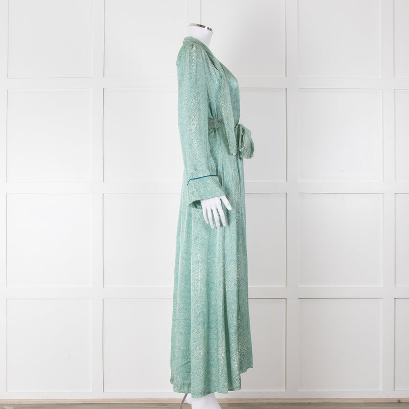Forte Forte White Green Belted Dress Coat