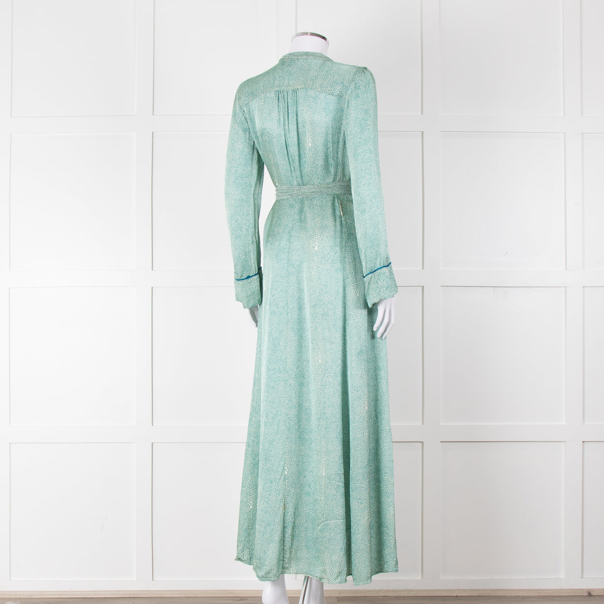 Forte Forte White Green Belted Dress Coat