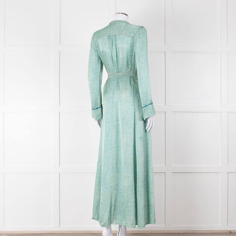 Forte Forte White Green Belted Dress Coat