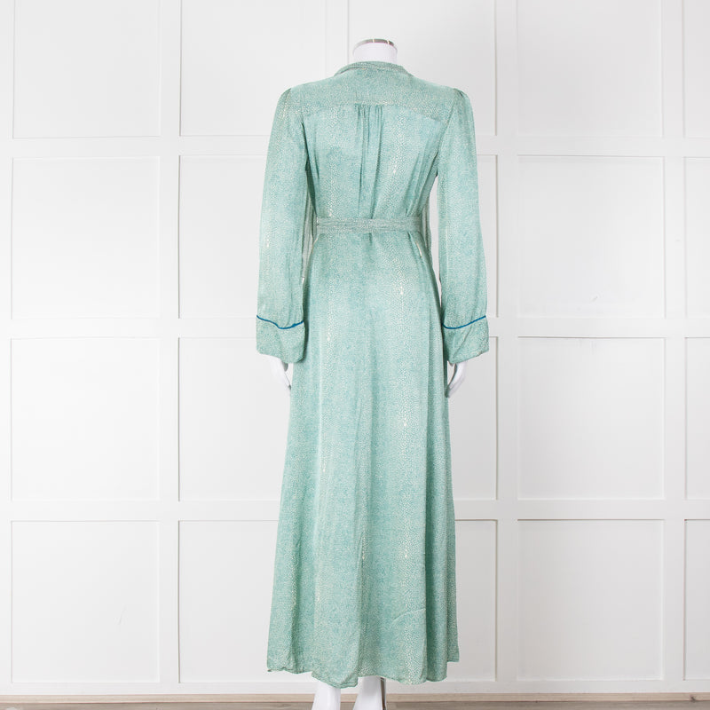 Forte Forte White Green Belted Dress Coat