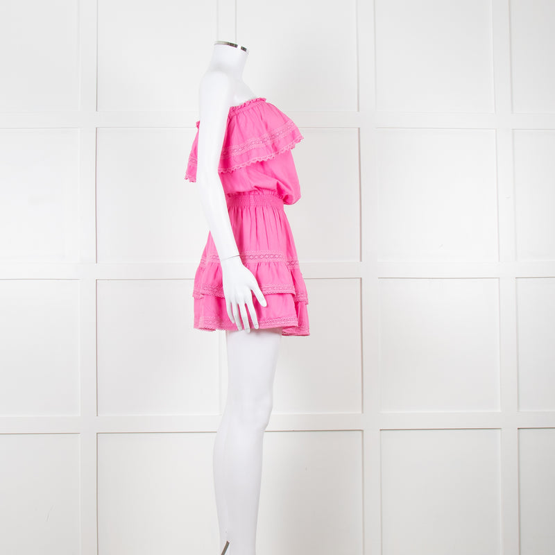 Melissa Odabash Pink Off the Shoulder Mini Dress