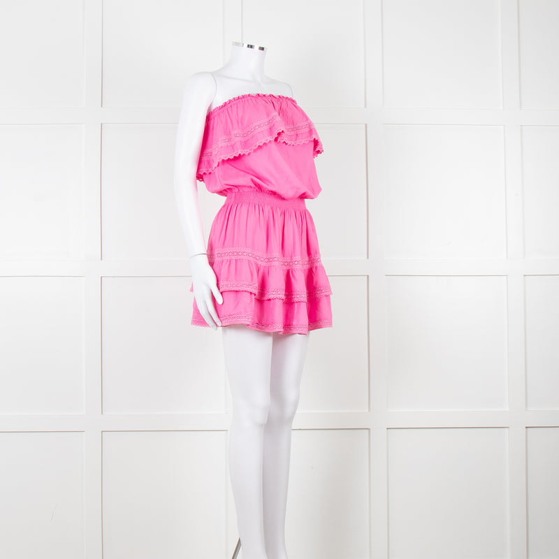 Melissa Odabash Pink Off the Shoulder Mini Dress