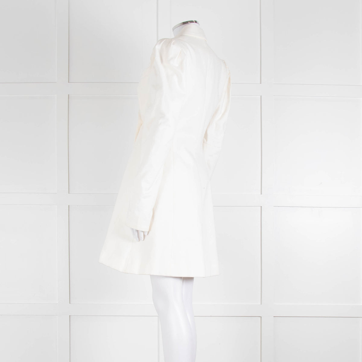 Maggie Marilyn Cream Twill Blazer With Pleated Shoulders
