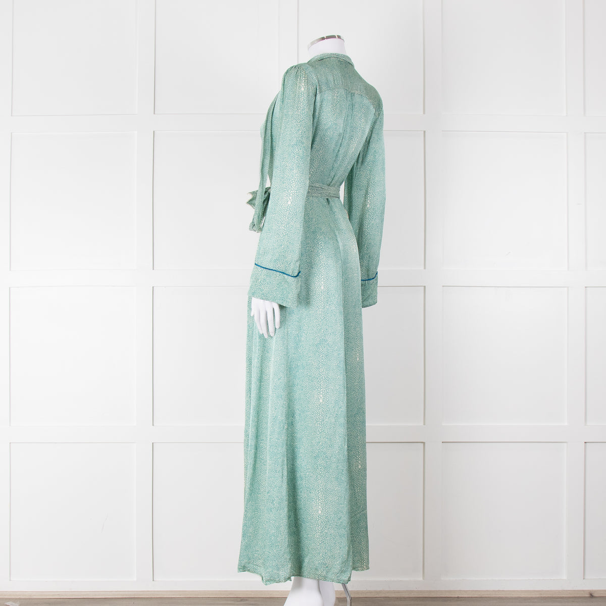 Forte Forte White Green Belted Dress Coat