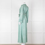 Forte Forte White Green Belted Dress Coat