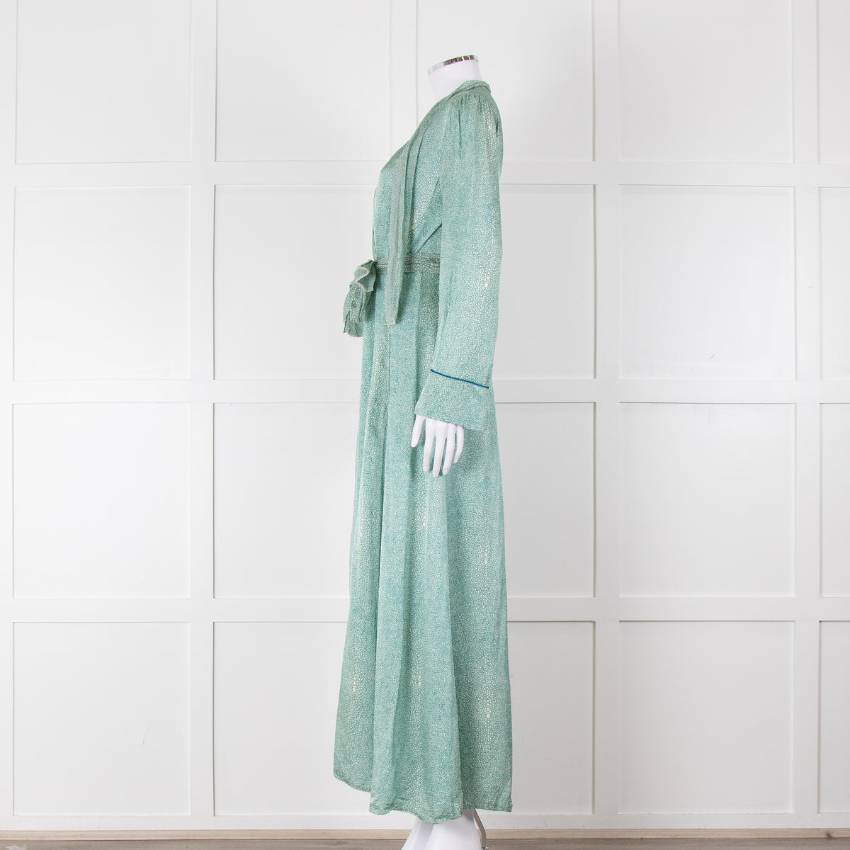 Forte Forte White Green Belted Dress Coat