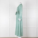 Forte Forte White Green Belted Dress Coat