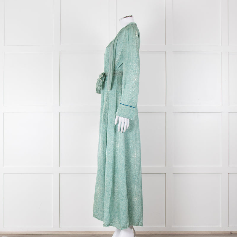 Forte Forte White Green Belted Dress Coat