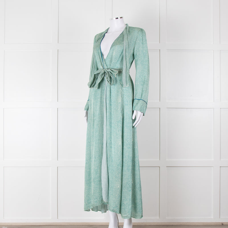 Forte Forte White Green Belted Dress Coat