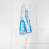Juliet Dunn Palladio Blue & White Print Minidress