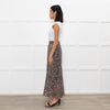 Me + Em Brown Floral Tiered Maxi Skirt