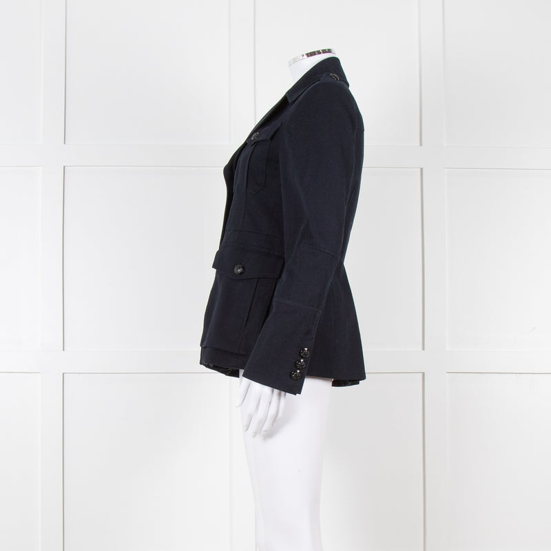 Me + Em Navy Military Style Jacket