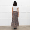 Me + Em Brown Floral Tiered Maxi Skirt