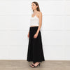 Me+Em Black Cotton Elasticated High Waist Maxi Skirt