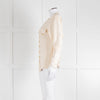 Chanel Silk Blouse With Quilted Front Panel And Gold Buttons