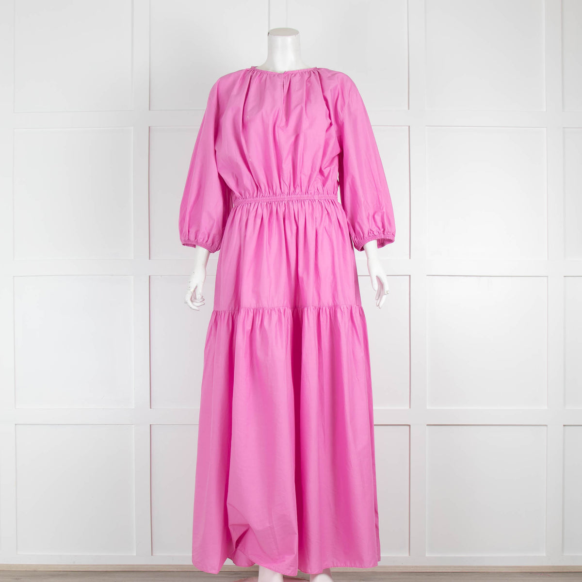 Matteau Purple Tiered Crew Dress