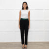 Celine Black Trousers With Green Waistband