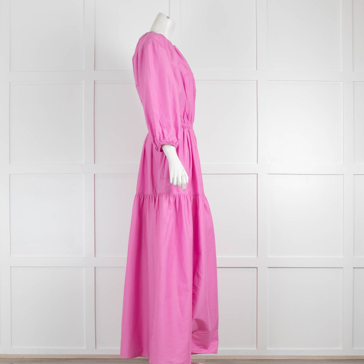 Matteau Purple Tiered Crew Dress