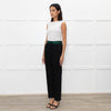 Celine Black Trousers With Green Waistband