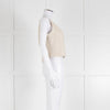 Chanel Ecru Tweed Jacket And Matching Vest Top With Silver Thread Zip Up Front