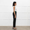 Celine Black Trousers With Green Waistband